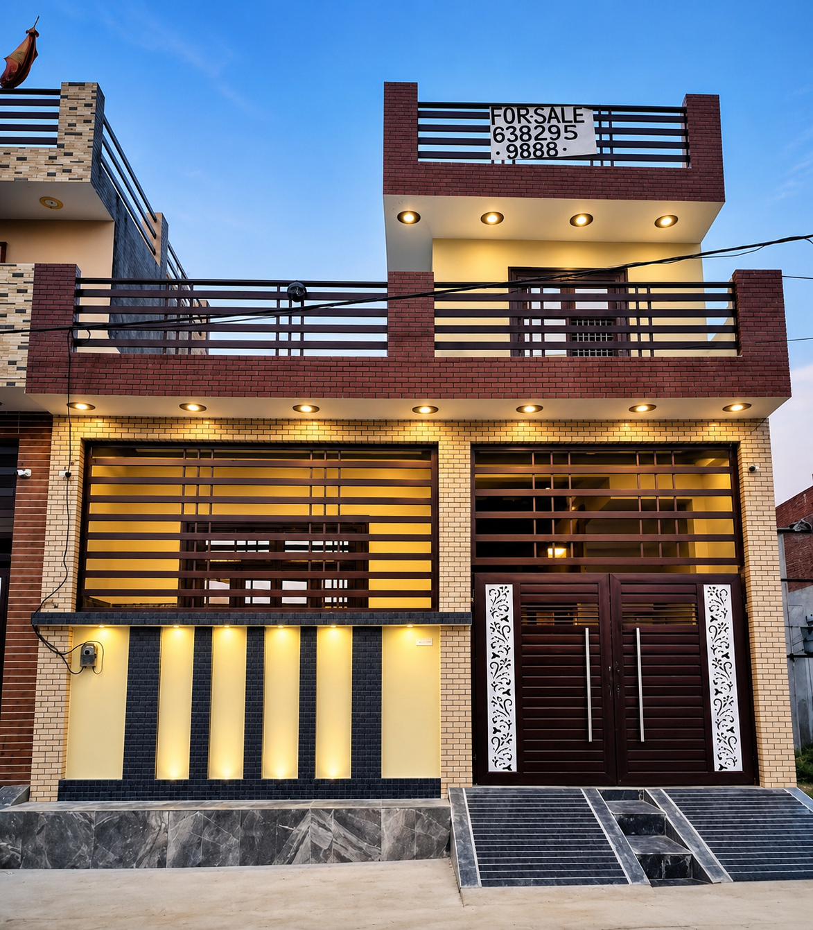 Single-Storey Courtyard Home Residential Construction project in Lucknow