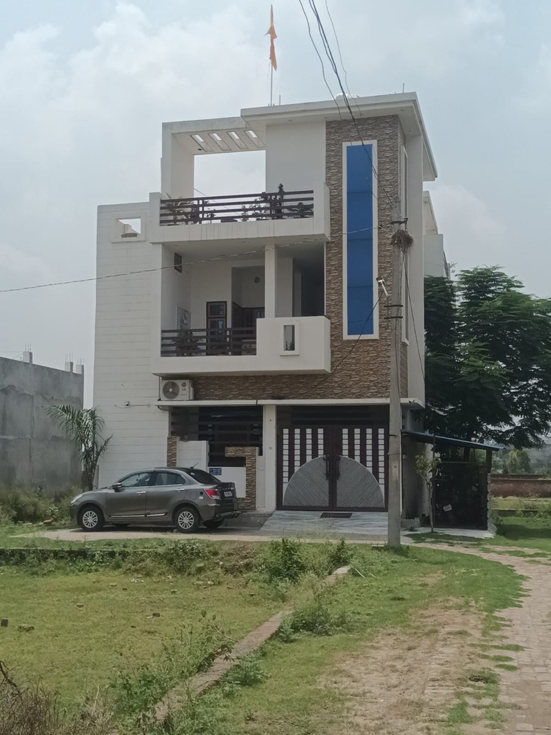 Modern Duplex Elevation Completed Residence project in Lucknow